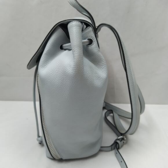 Rebecca Minkoff Sky Blue Pebbled Leather Zipper Drawstring Top Handle Backpack main image 14